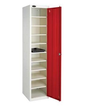 Single Door 10 Shelf Non Charging Laptop Locker