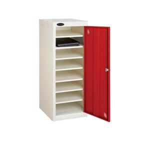 Single Door Low 8 Shelf Non Charging Laptop Locker