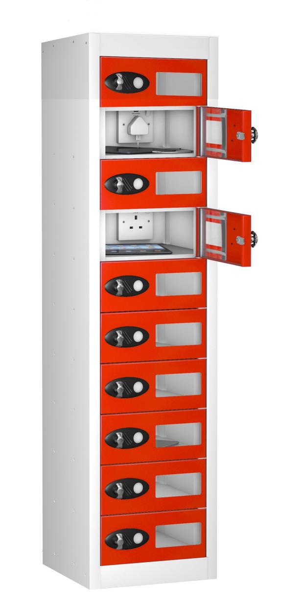 Vision Panel 10 Door Mobile Phone Charging Locker