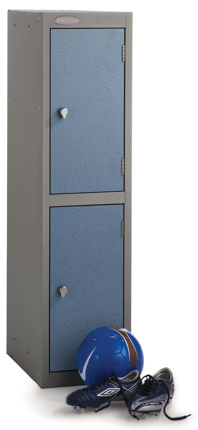 Low level 2 Tiers Inset Laminate School Locker