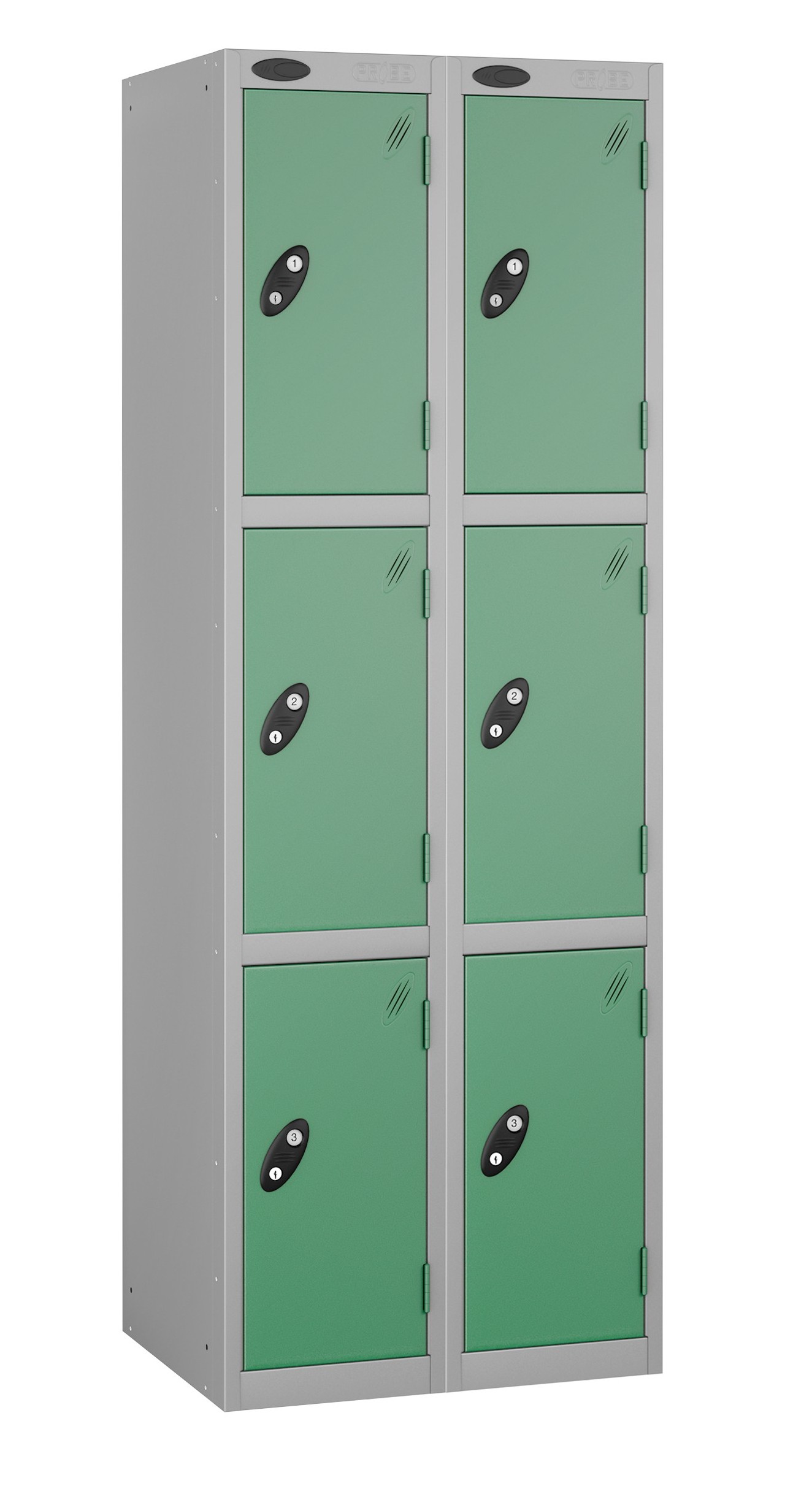 Colour Range Three Doors Locker - Nest of 2