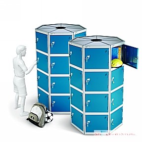 Twenty Eight Doors Seven Seed Pod Lockers Extreme Space Saving