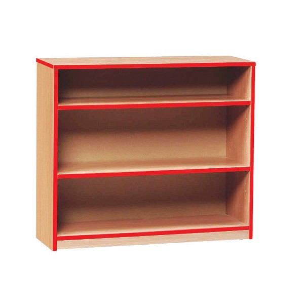 Coloured Edge LOW Open Bookcase 