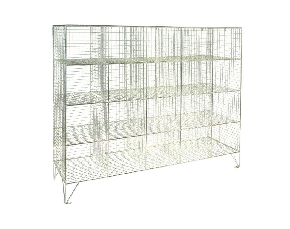 No Doors 20 Compartment Mesh Personal Effects Locker