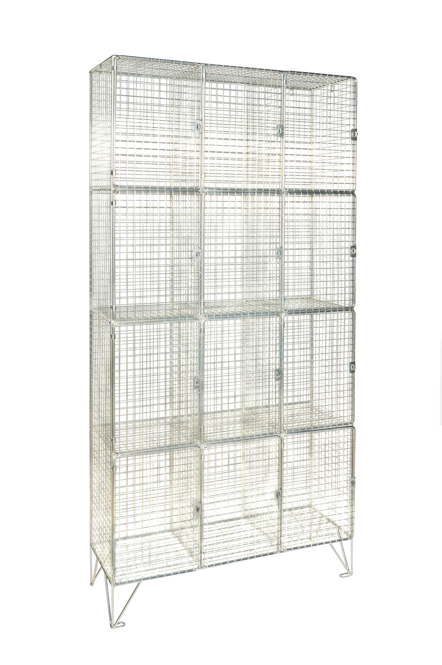 Economy Mesh Four Door Locker - Nest of 3