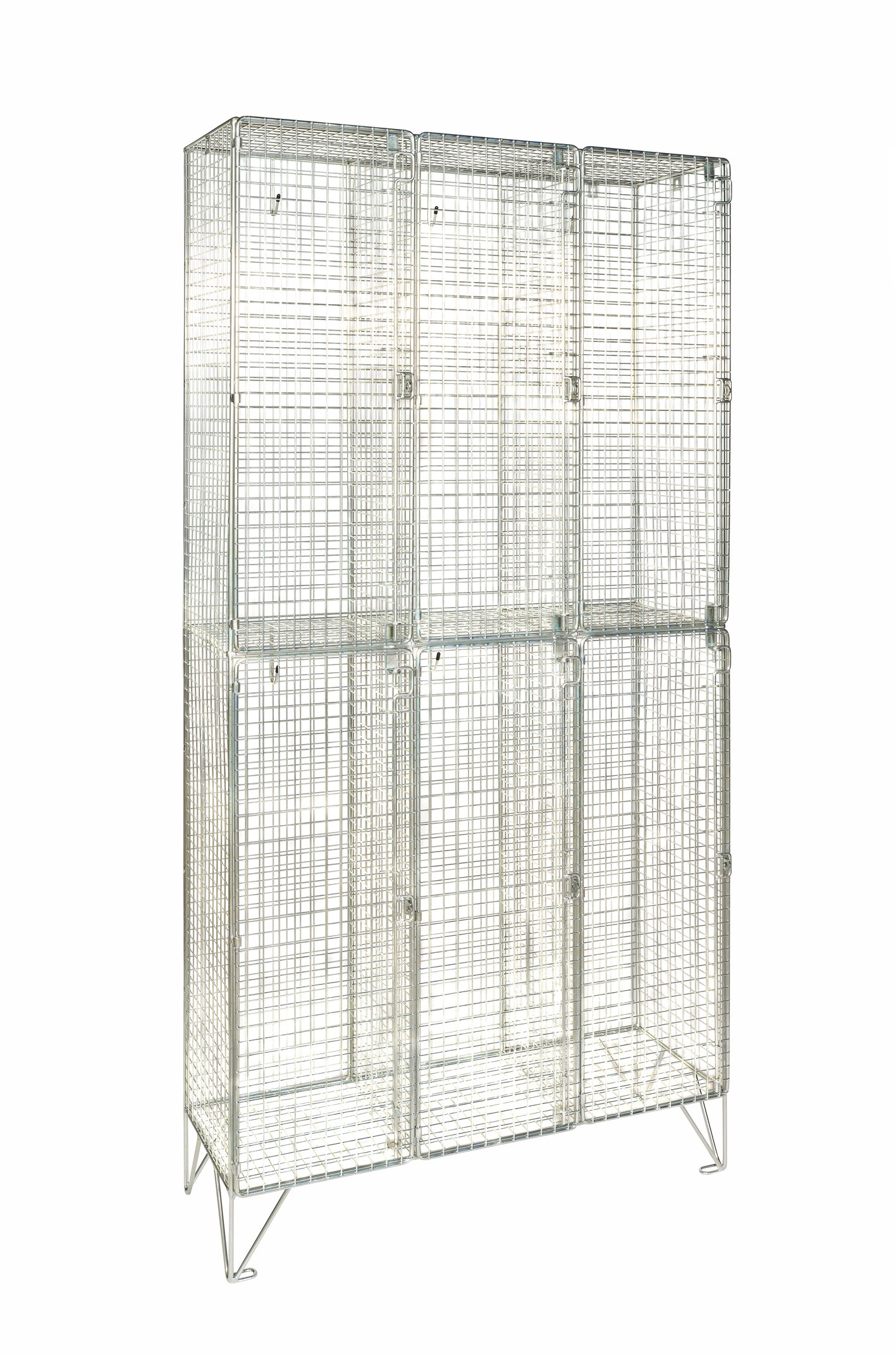 Economy Mesh Two Door Locker - Nest of 3