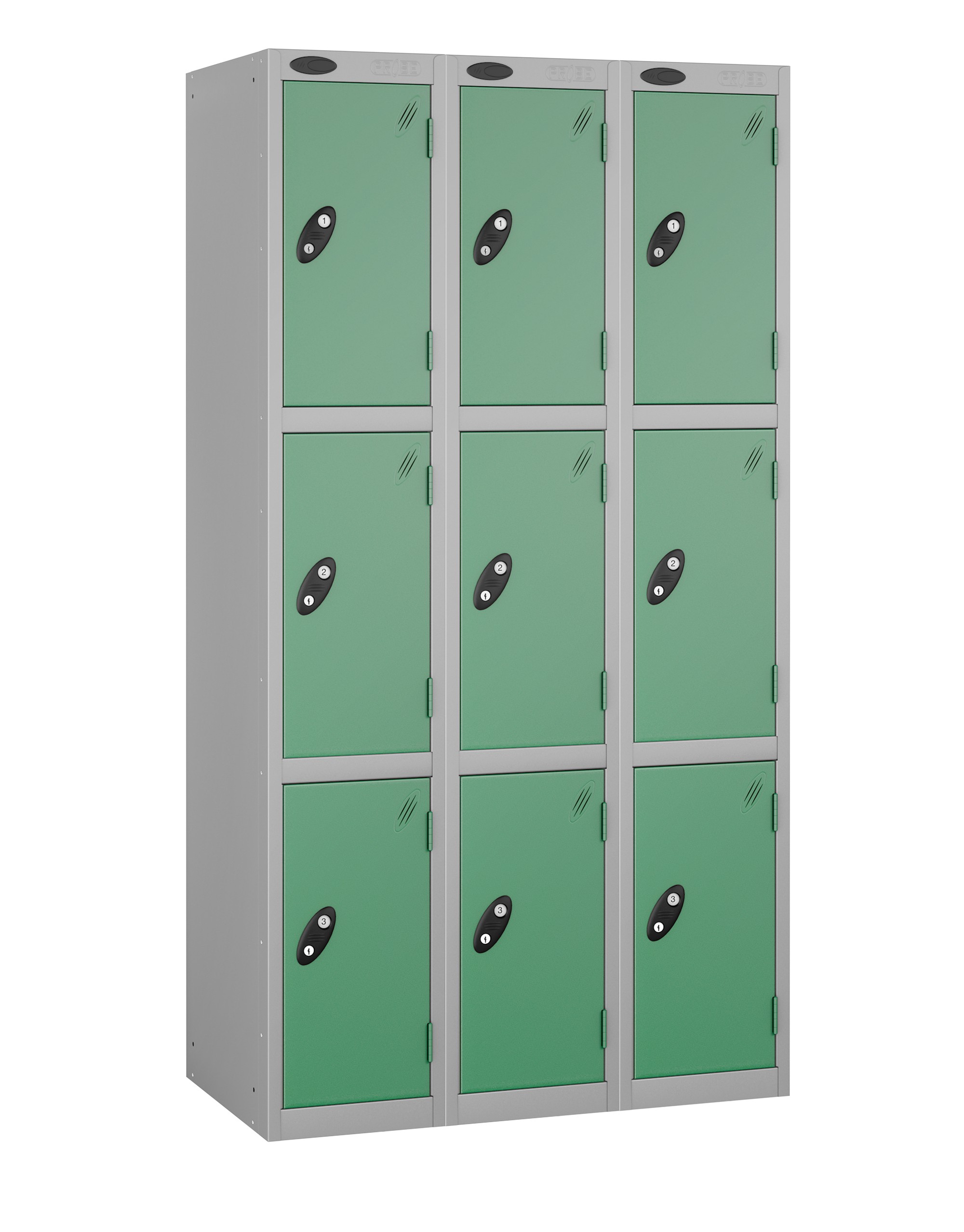 Colour Range Three Doors Locker - Nest of 3