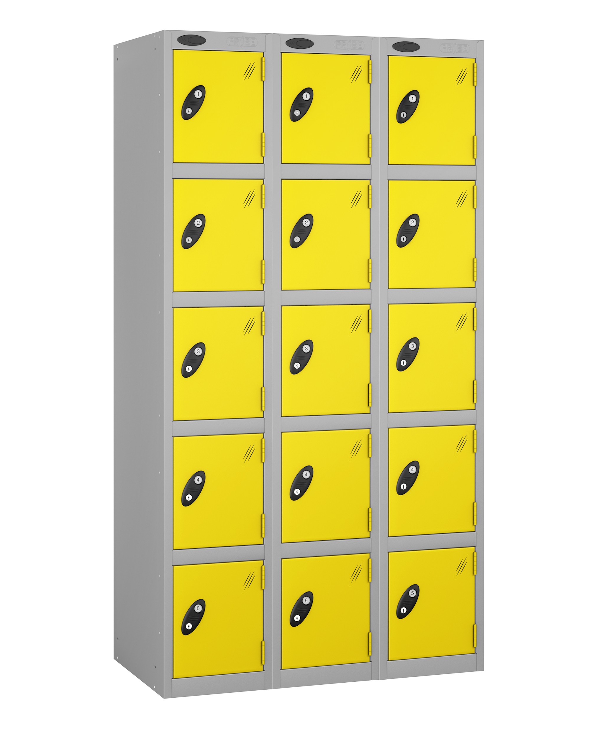 Colour Range Five Doors Locker - Nest of 3