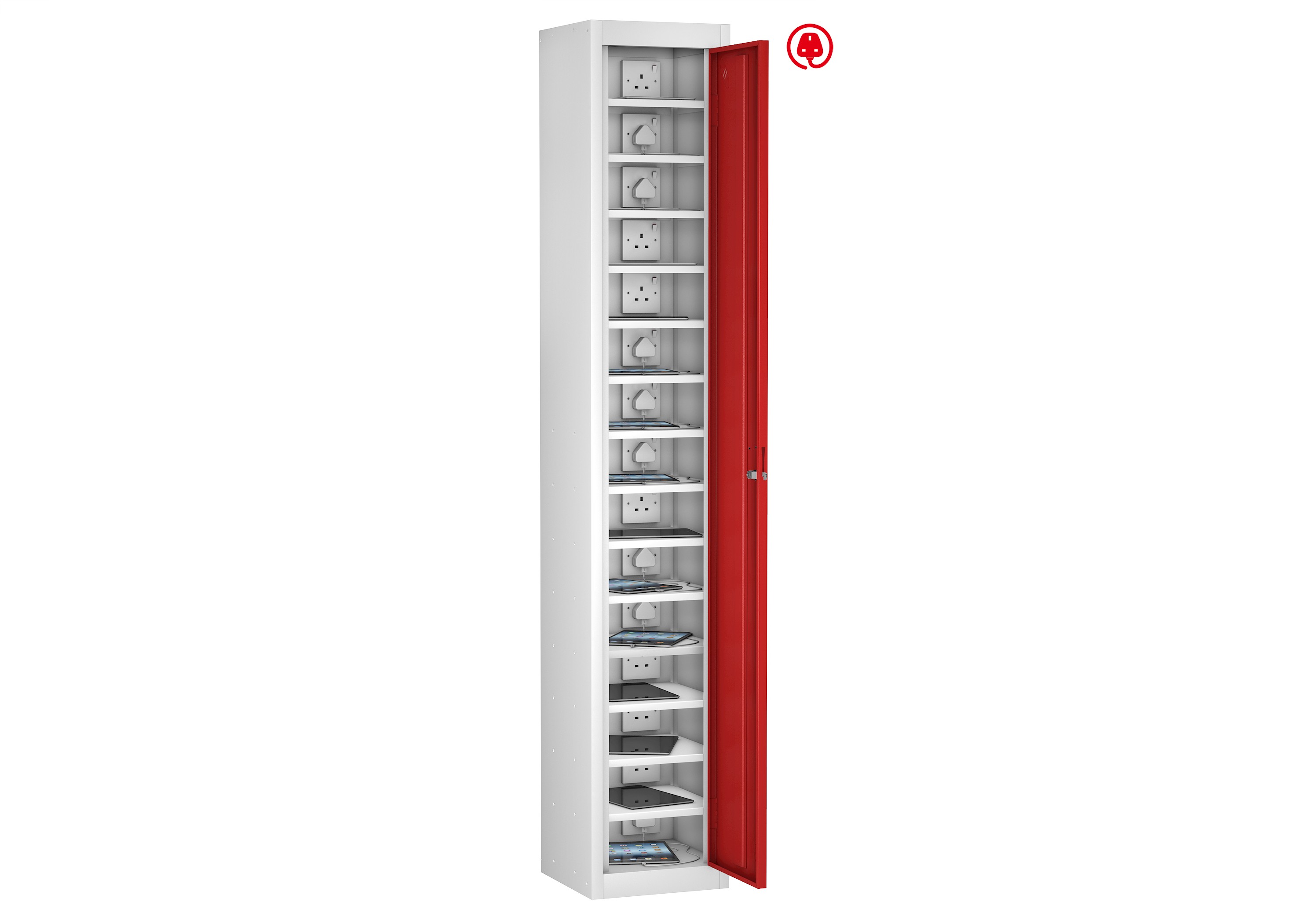 Single Door 15 Shelf Tablet Charging Locker