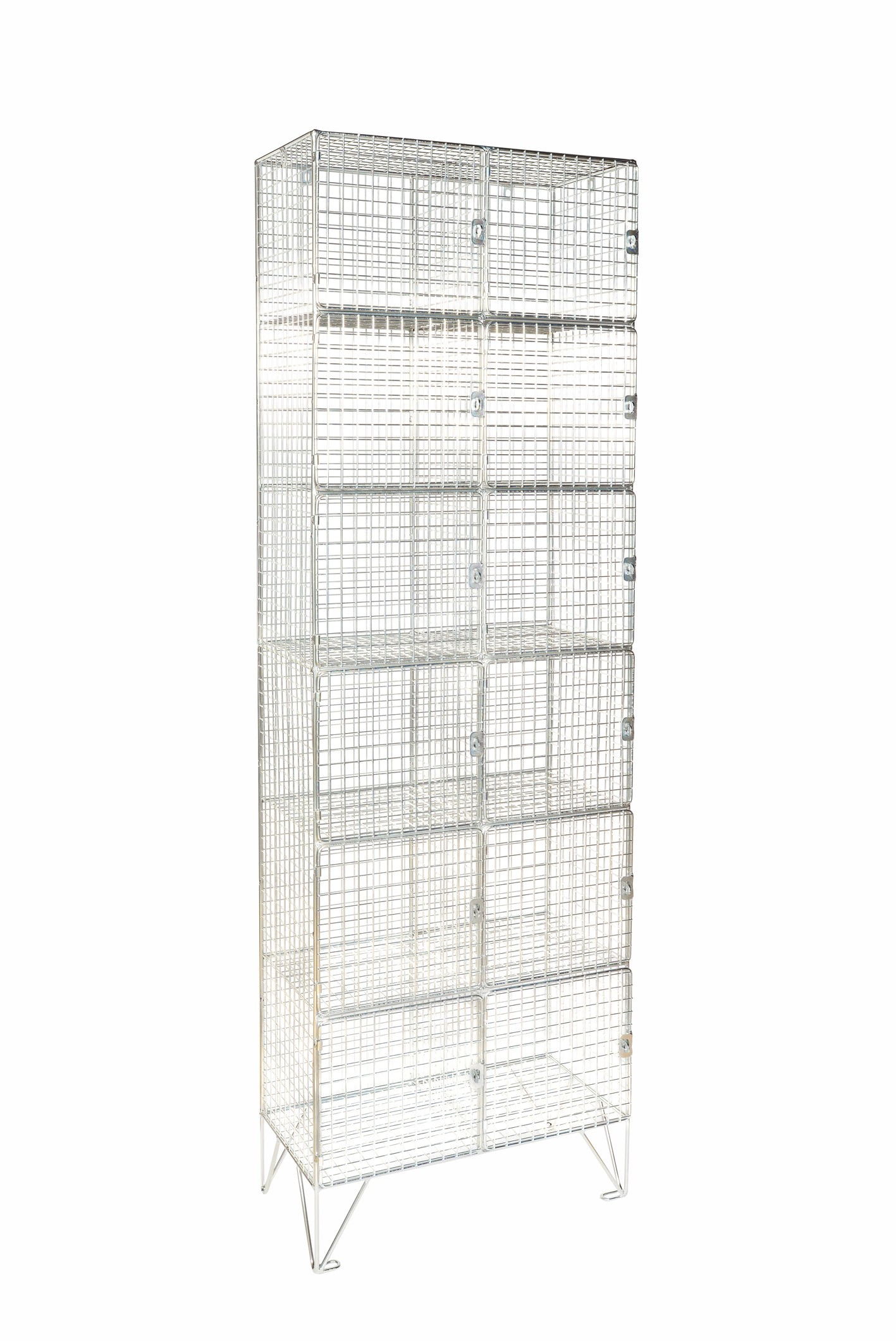 Premium Mesh Six Door Locker - Nest of 2