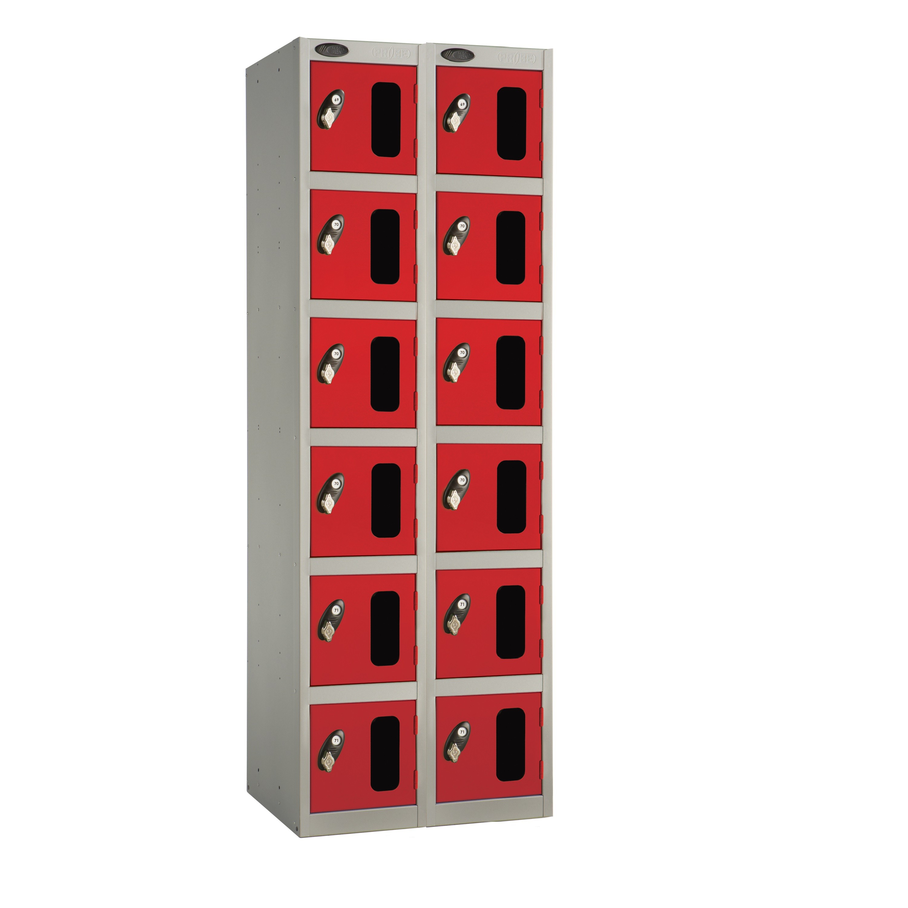 Six Doors Vision Panel Locker - Nest of 2