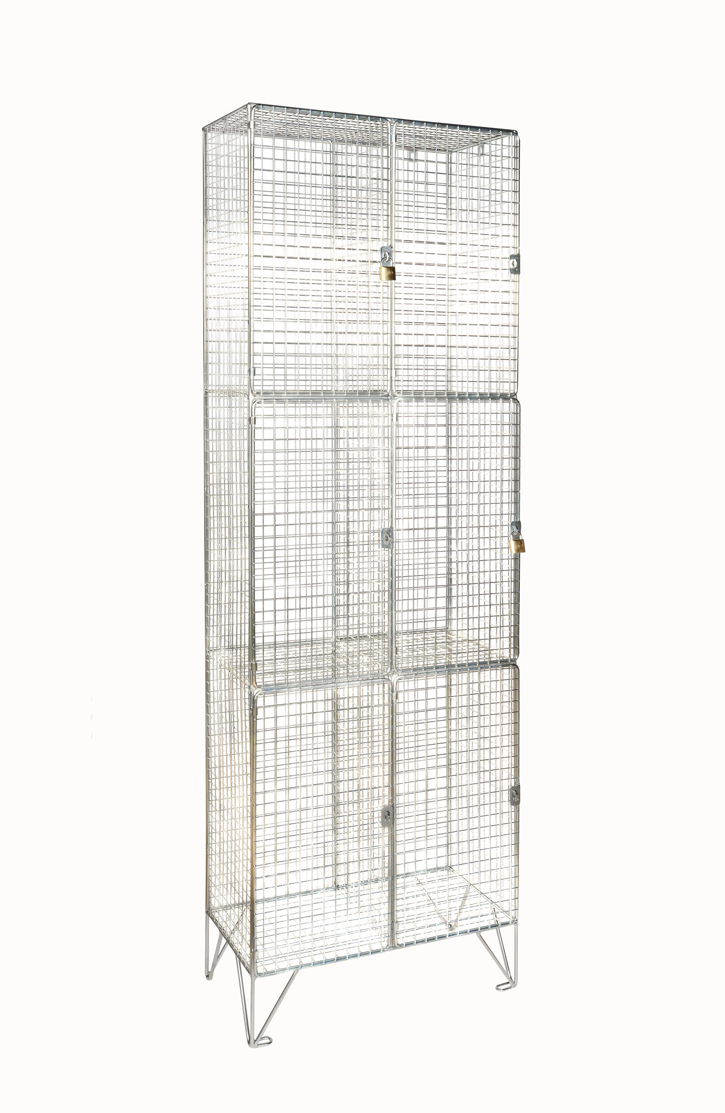 Premium Mesh Three Door Locker - Nest of 2