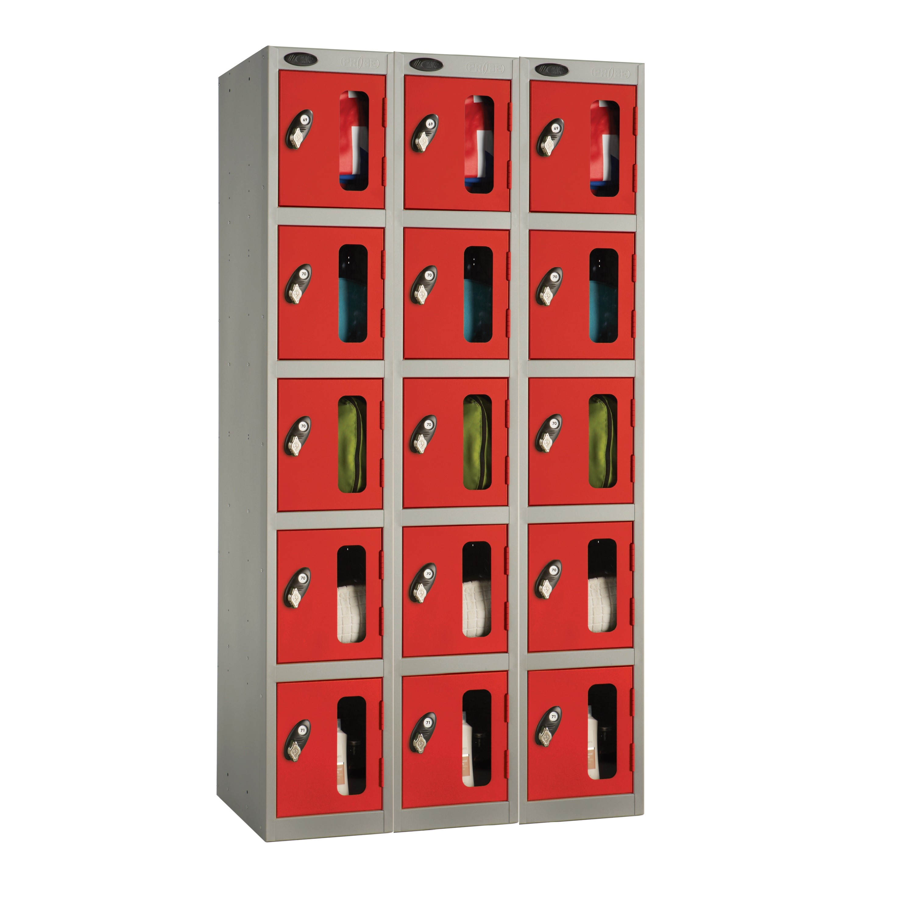 Five Doors Vision Panel Locker - Nest of 3