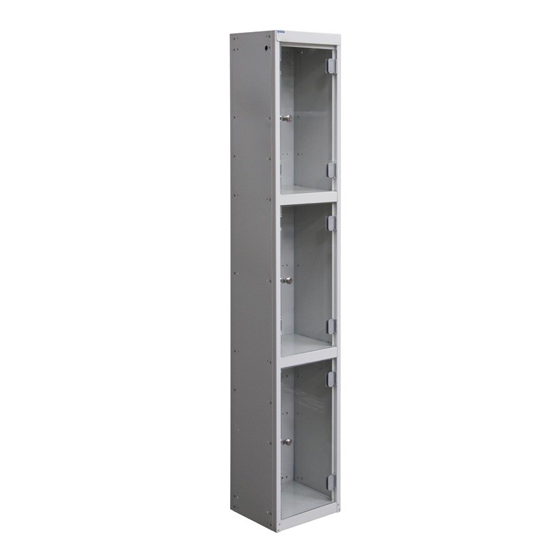 Clear View Perspex Door Three Door Locker