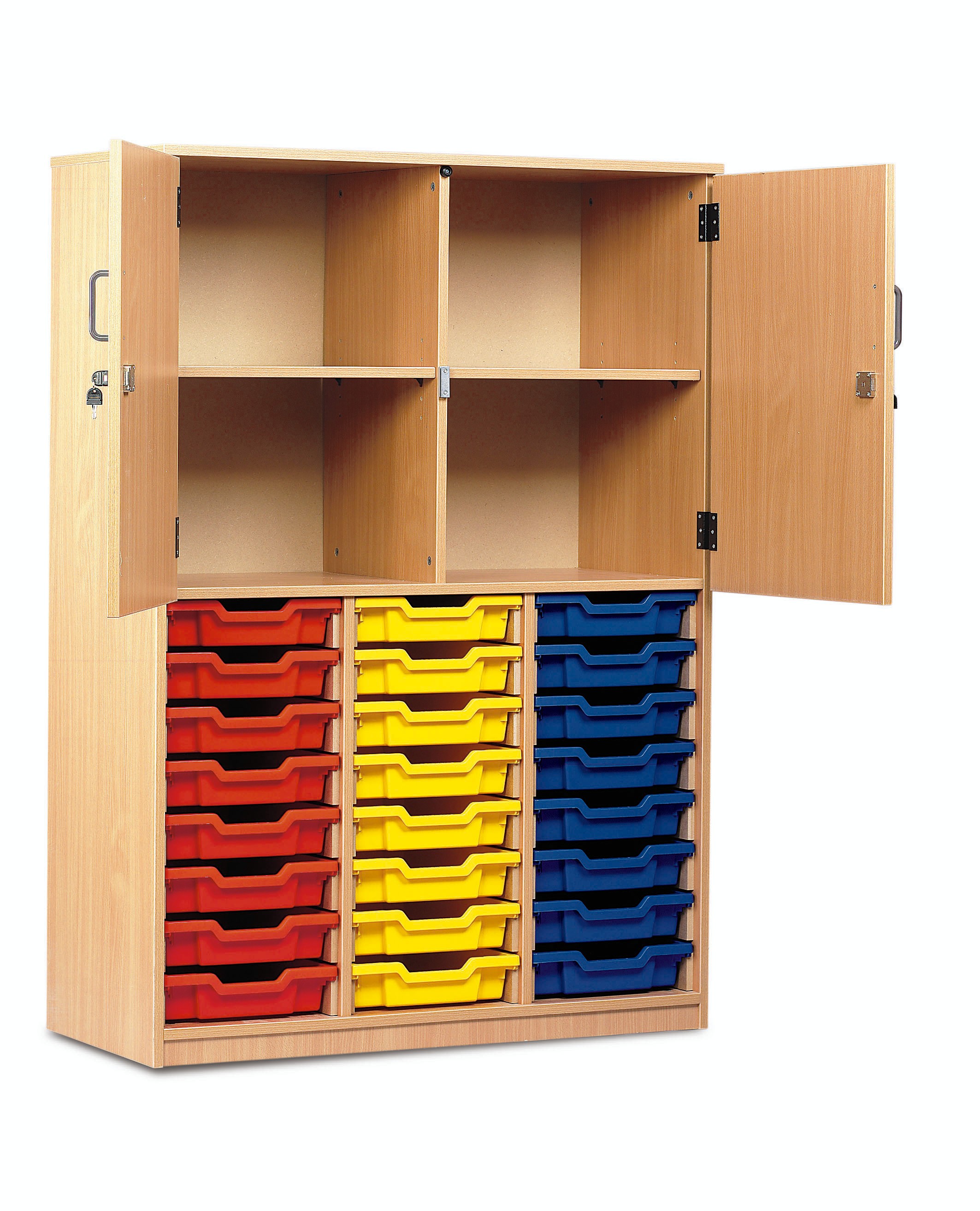 24 Shallow Tray Storage Cupboard Half Doors