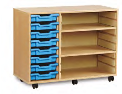 8 Shallow Tray Unit 2 Adjustable Shelves