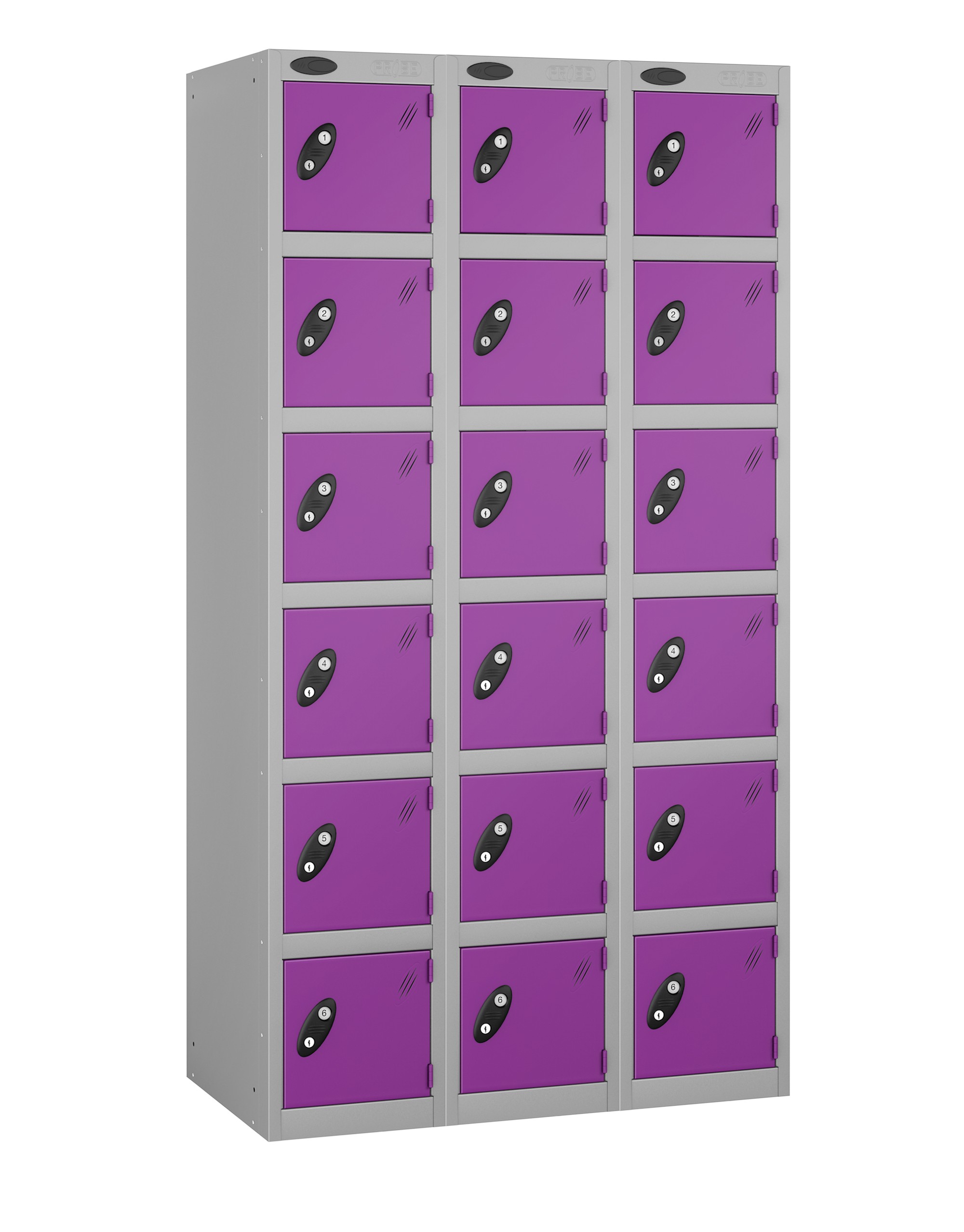 Colour Range Six Doors Locker - Nest of 3