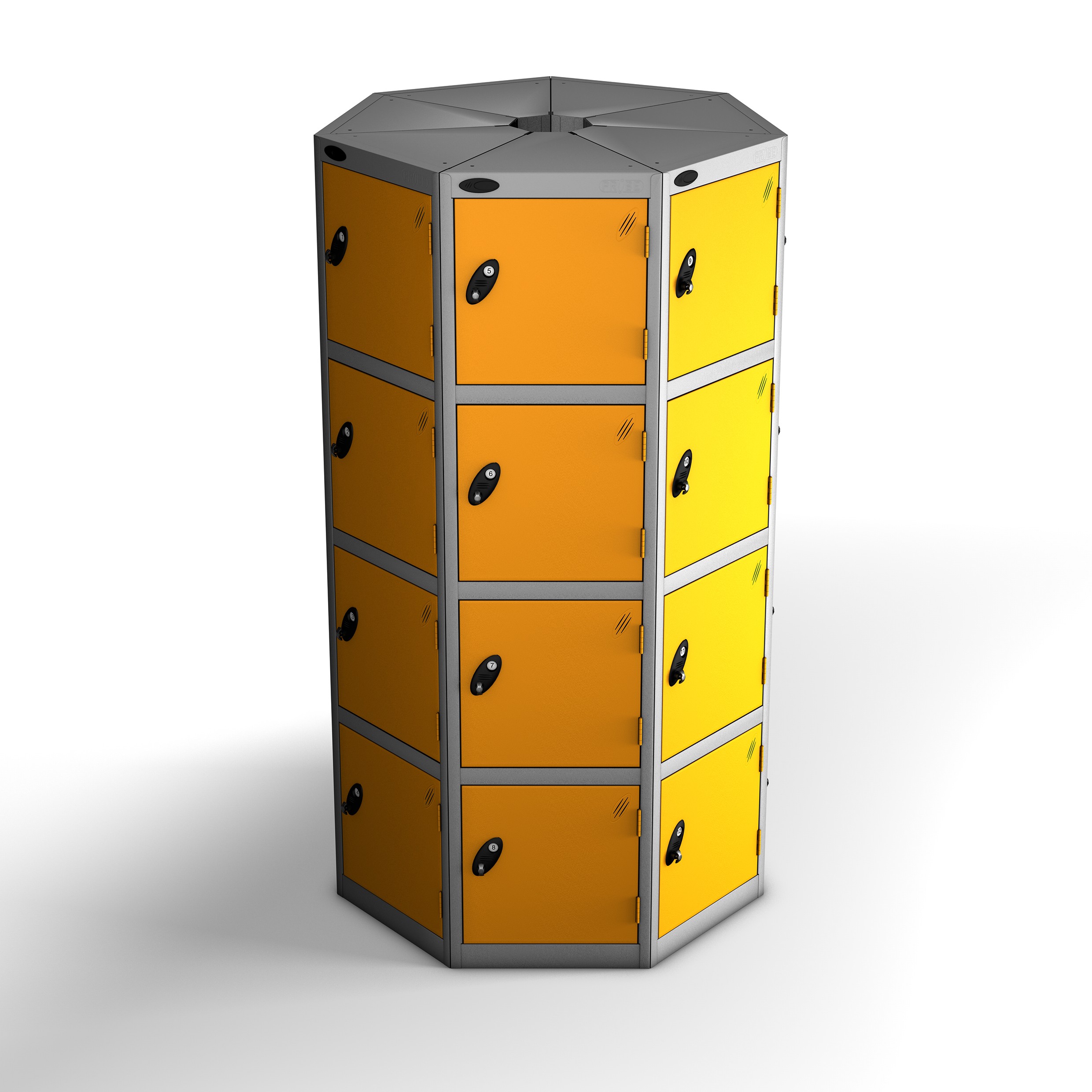 Twenty Eight Doors Seven Seed Pod Lockers Extreme Space Saving