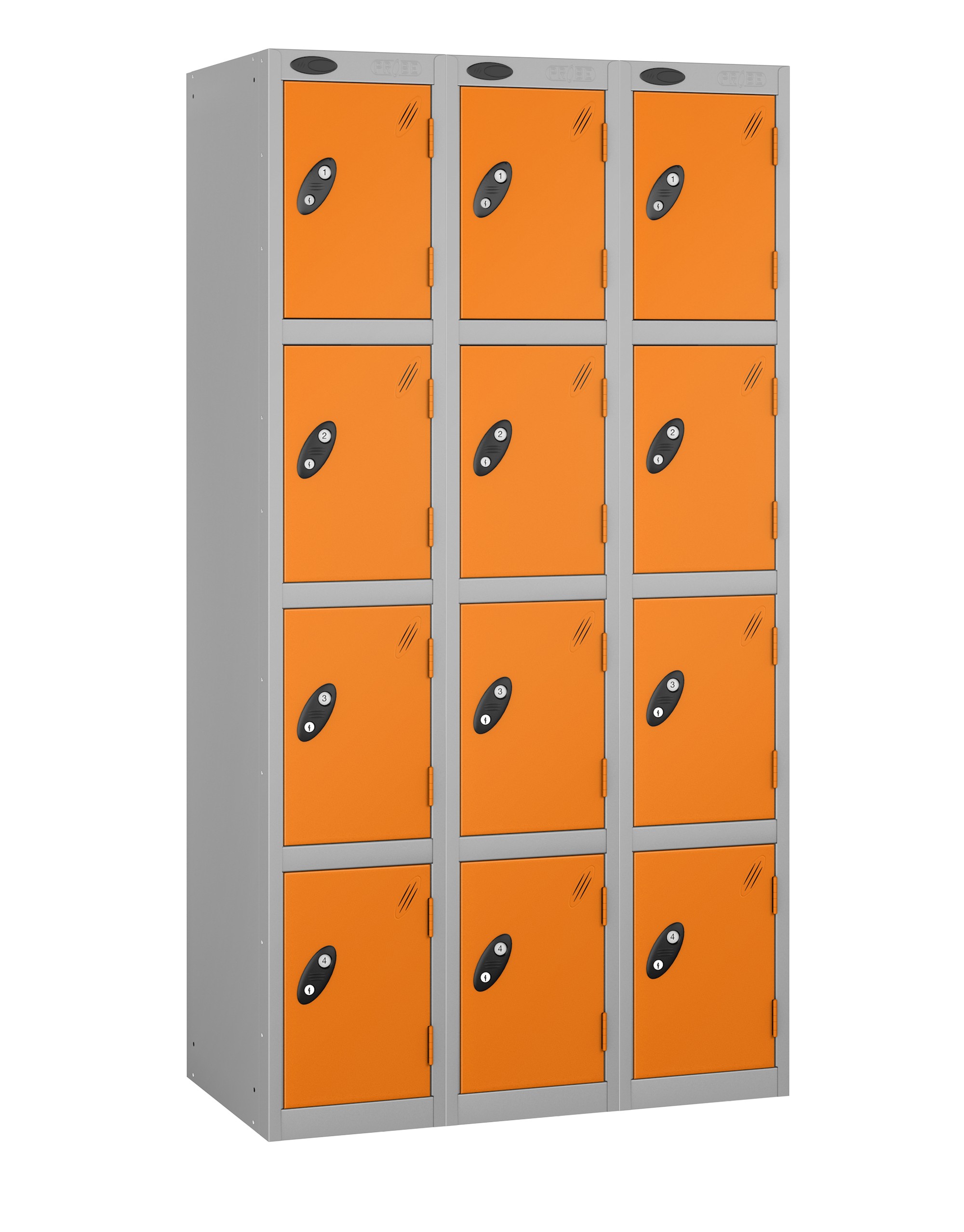 Colour Range Four Doors Locker - Nest of 3