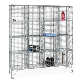 16 Door 16 Compartment Mesh Personal Effects Locker