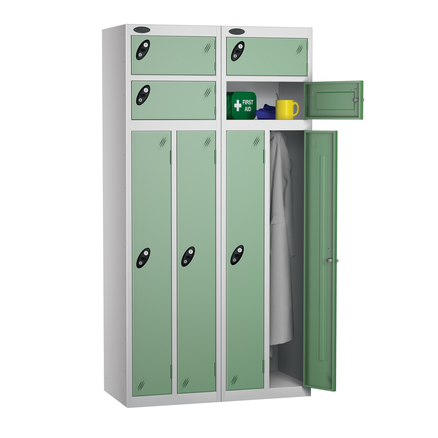 School Value Two Persons Locker - Nest of 2